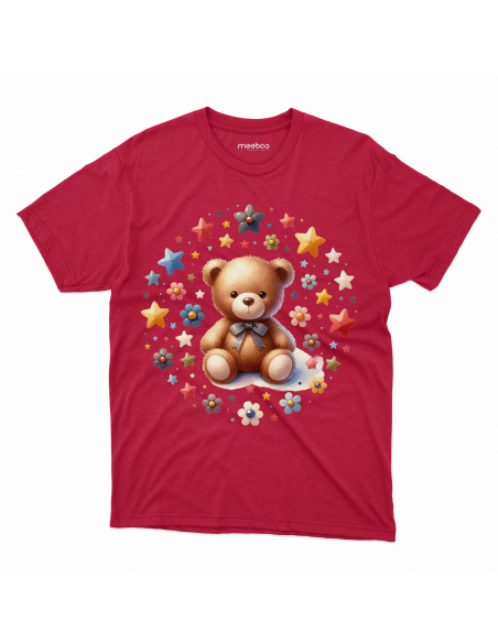 KOSZULKA DZIECIĘCA Miś wśród gwiazdek i kwiatków