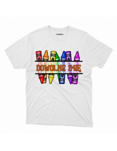 KOSZULKA DZIECIĘCA Dzień kredki - kredki świecowe + Twoje imię