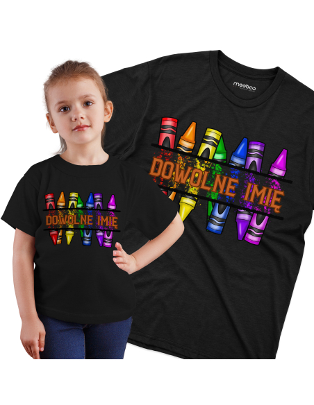 KOSZULKA DZIECIĘCA Dzień kredki - kredki świecowe + Twoje imię