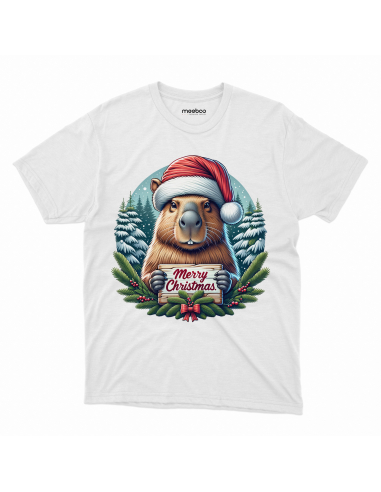 KOSZULKA MĘSKA Kapibara Merry Christmas