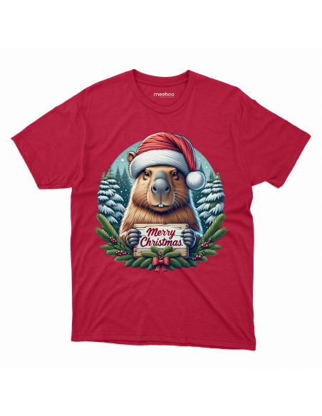 KOSZULKA MĘSKA Kapibara Merry Christmas