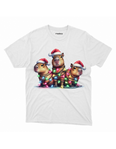 KOSZULKA MĘSKA Kapibara zabawa lampkami