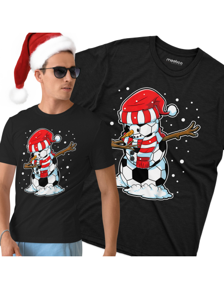 KOSZULKA MĘSKA Tańczący bałwan w czapce mikołaja