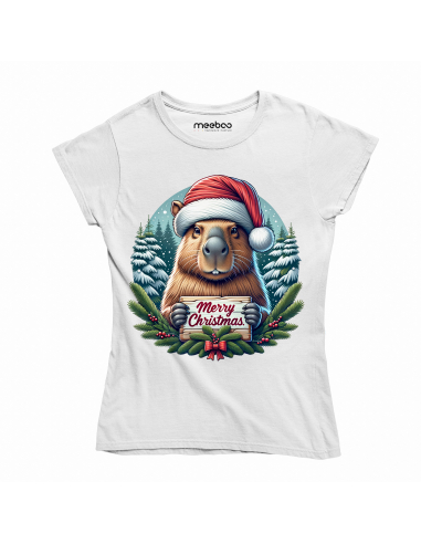 KOSZULKA DAMSKA Kapibara Merry Christmas