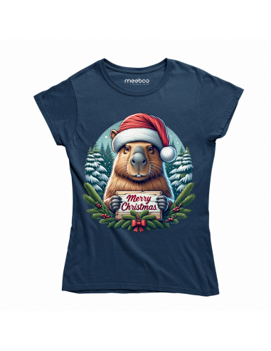 KOSZULKA DAMSKA Kapibara Merry Christmas