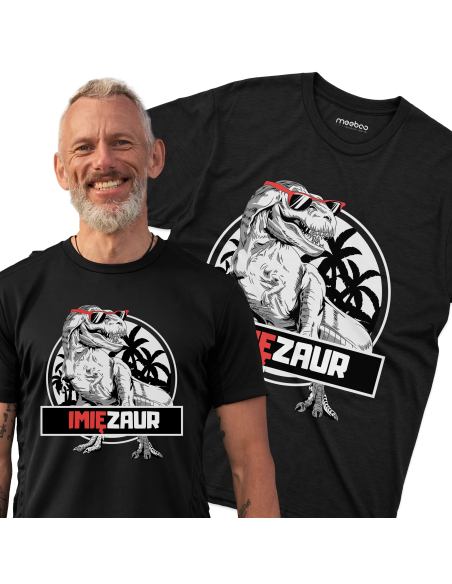 KOSZULKA MĘSKA Twoje imię + zaur