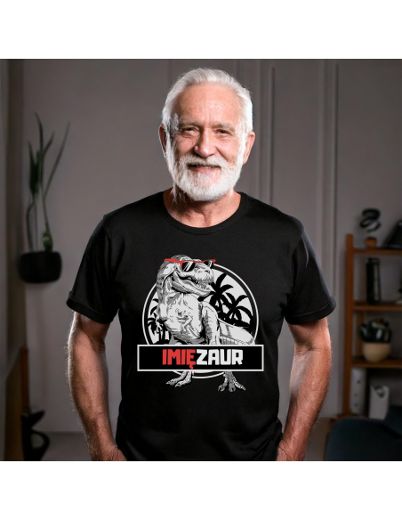 KOSZULKA MĘSKA Twoje imię + zaur