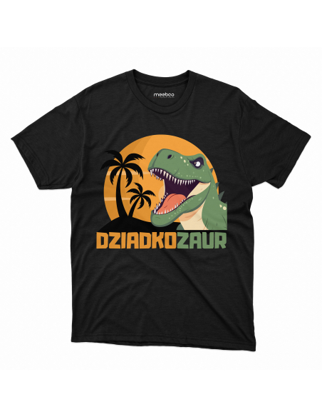 KOSZULKA MĘSKA Dziadkozaur z palmami