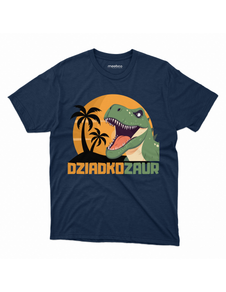 KOSZULKA MĘSKA Dziadkozaur z palmami