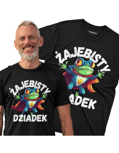 KOSZULKA MĘSKA Żajebisty dziadek superbohater