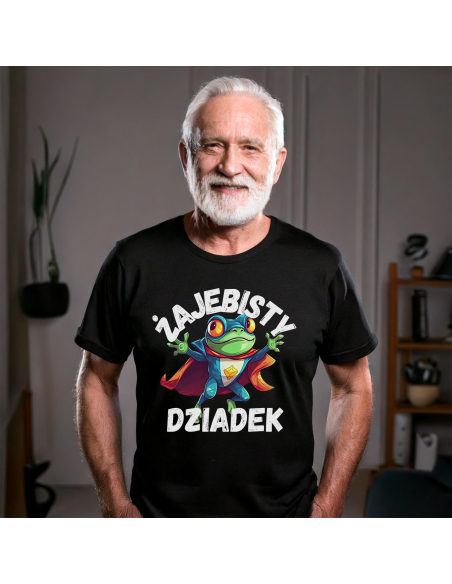 KOSZULKA MĘSKA Żajebisty dziadek superbohater