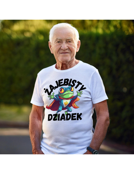 KOSZULKA MĘSKA Żajebisty dziadek superbohater