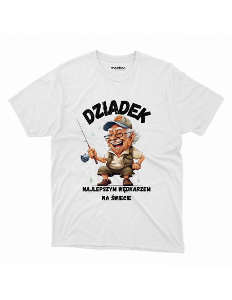 KOSZULKA MĘSKA Dziadek najlepszym wędkarzem na świecie