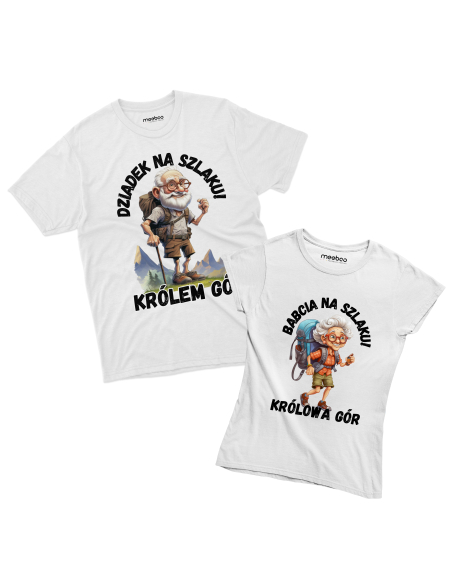 Zestaw KOSZULKA MĘSKA + KOSZULKA DAMSKA Dziadkowie na szlaku