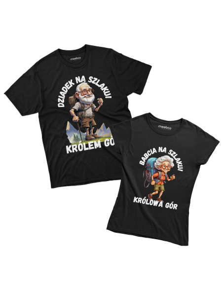 Zestaw KOSZULKA MĘSKA + KOSZULKA DAMSKA Dziadkowie na szlaku