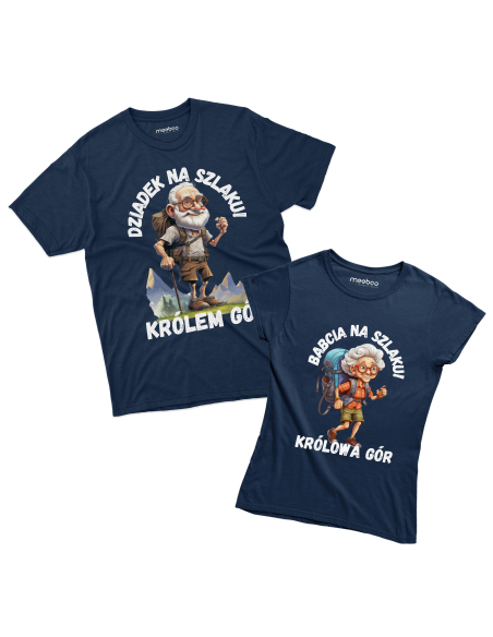 Zestaw KOSZULKA MĘSKA + KOSZULKA DAMSKA Dziadkowie na szlaku