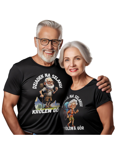 Zestaw KOSZULKA MĘSKA + KOSZULKA DAMSKA Dziadkowie na szlaku