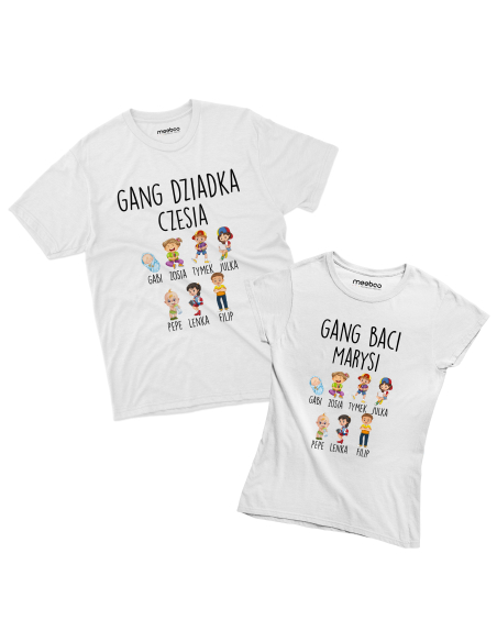 Zestaw KOSZULKA MĘSKA + KOSZULKA DAMSKA Gang babci i dziadka
