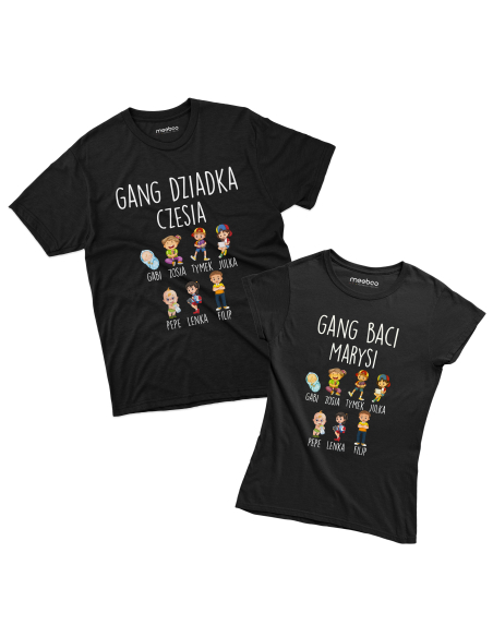 Zestaw KOSZULKA MĘSKA + KOSZULKA DAMSKA Gang babci i dziadka