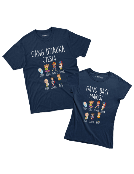Zestaw KOSZULKA MĘSKA + KOSZULKA DAMSKA Gang babci i dziadka