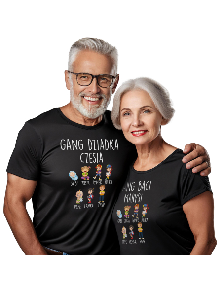 Zestaw KOSZULKA MĘSKA + KOSZULKA DAMSKA Gang babci i dziadka