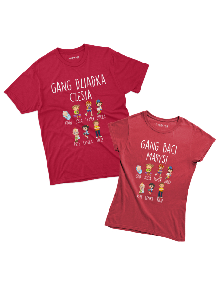 Zestaw KOSZULKA MĘSKA + KOSZULKA DAMSKA Gang babci i dziadka