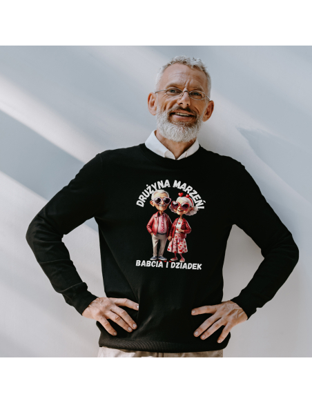 BLUZA BEZ KAPTURA MĘSKA Drużyna marzeń - Babcia i dziadek