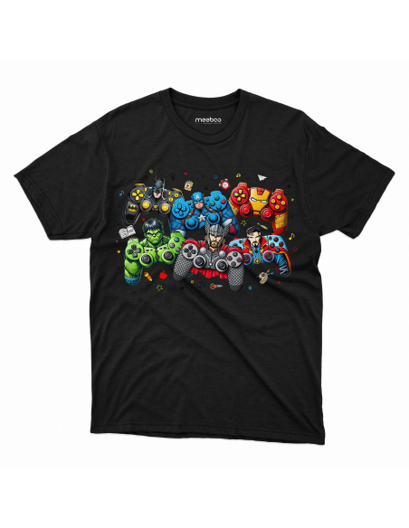 Koszulka Dziecięca "Pady Avengers" Czarna | Fanowski nadruk