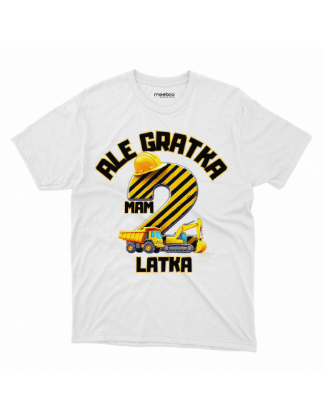 Koszulka Dziecięca "Ale gratka mam 2 latka" Czarna | 100% Bawełna