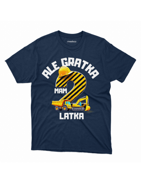 Koszulka Dziecięca "Ale gratka mam 2 latka" Czarna | 100% Bawełna