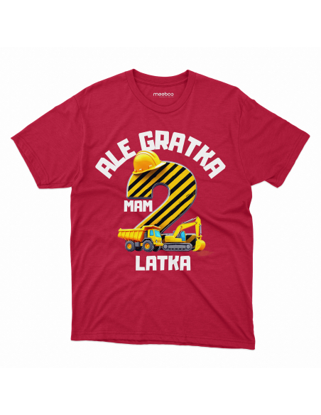 Koszulka Dziecięca "Ale gratka mam 2 latka" Czarna | 100% Bawełna