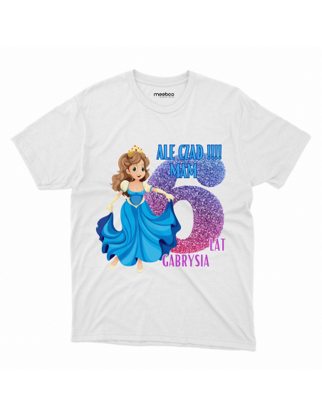 Koszulka Dziecięca "Ale czad mam 6 lat + Twoje imię" Czarna | 100% Bawełna