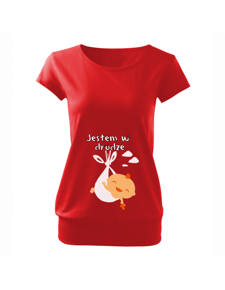 Koszulka ciążowa "Jestem w drodze" Czarna | Wysoka jakość