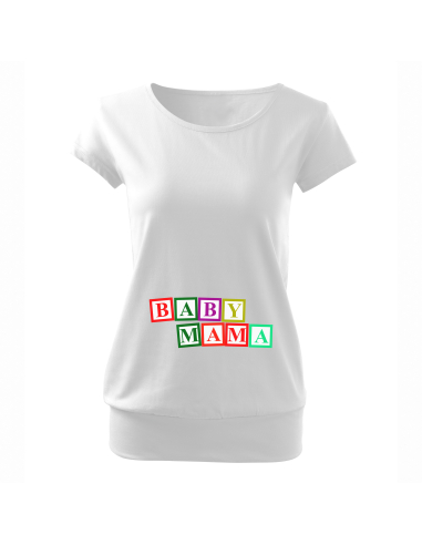 Koszulka ciążowa "Baby mama" Czarna |...