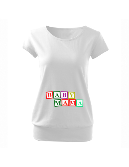 Koszulka ciążowa "Baby mama" Czarna | Wysoka jakość