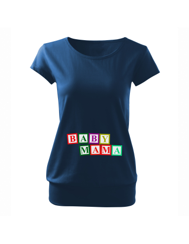 Koszulka ciążowa "Baby mama" Czarna |...