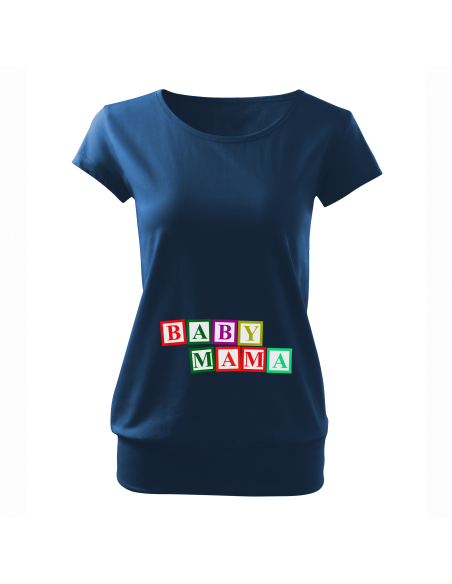 Koszulka ciążowa "Baby mama" Czarna | Wysoka jakość