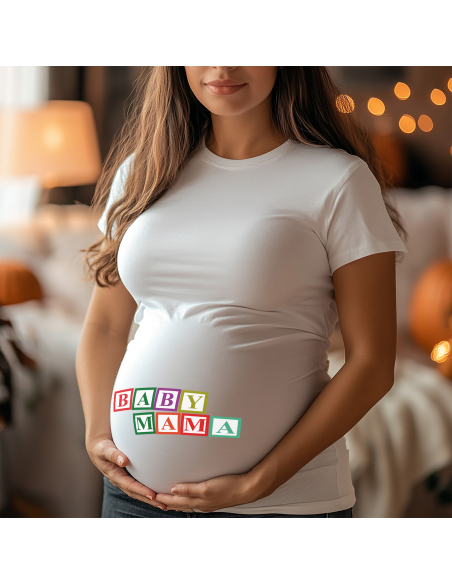 Koszulka ciążowa "Baby mama" Czarna | Wysoka jakość