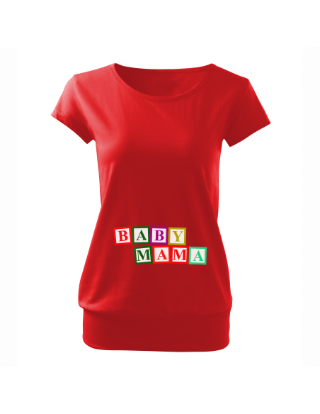 Koszulka ciążowa "Baby mama" Czarna | Wysoka jakość
