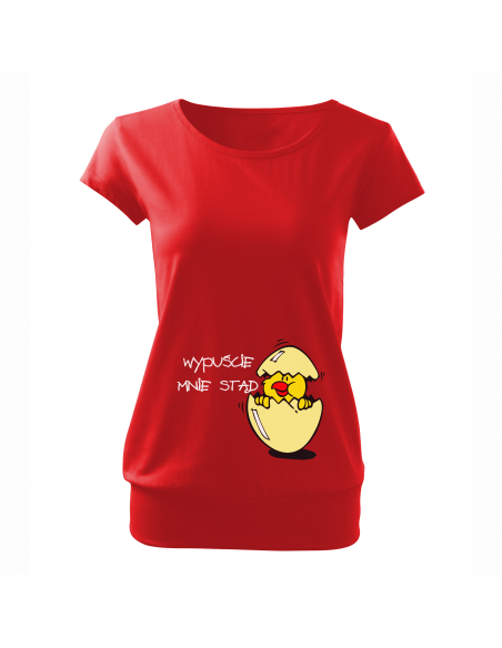 Koszulka ciążowa "Wypuście mnie stąd" Czarna | Wysoka jakość