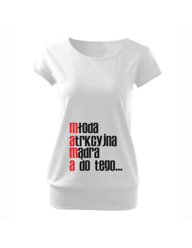 Koszulka ciążowa "Młoda, atrakcyjna,...