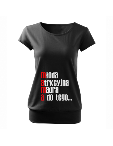 Koszulka ciążowa "Młoda, atrakcyjna,...