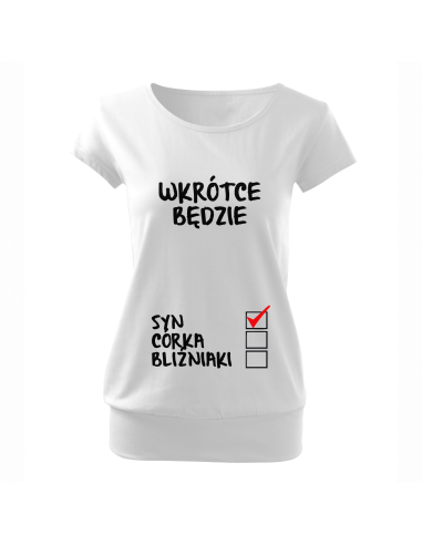 Koszulka ciążowa "W krotce będzie......
