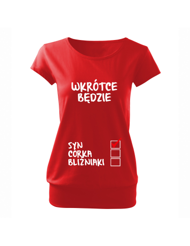 Koszulka ciążowa "W krotce będzie......