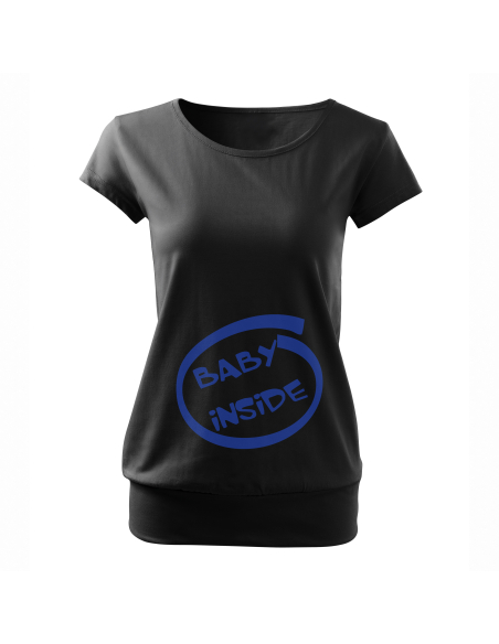 Koszulka ciążowa "Baby inside" Czarna | Wysoka jakość