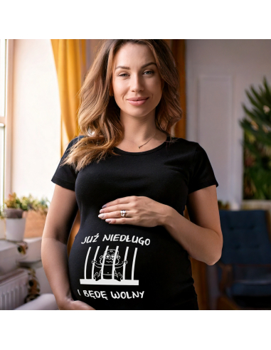 Koszulka ciążowa "Już niedługo i będę...