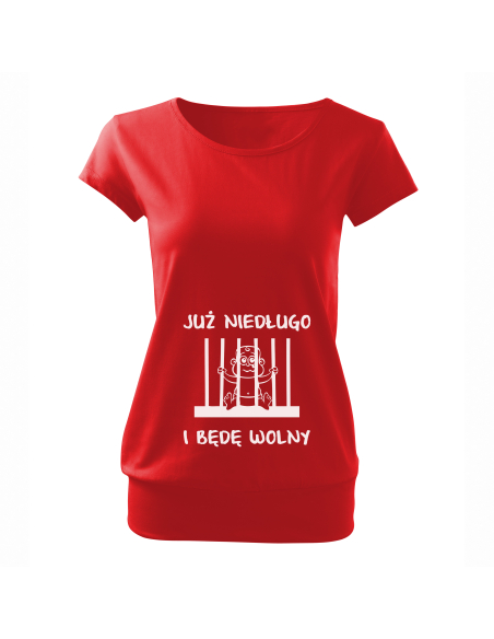 Koszulka ciążowa "Już niedługo i będę wolny" Czarna | Wysoka jakość