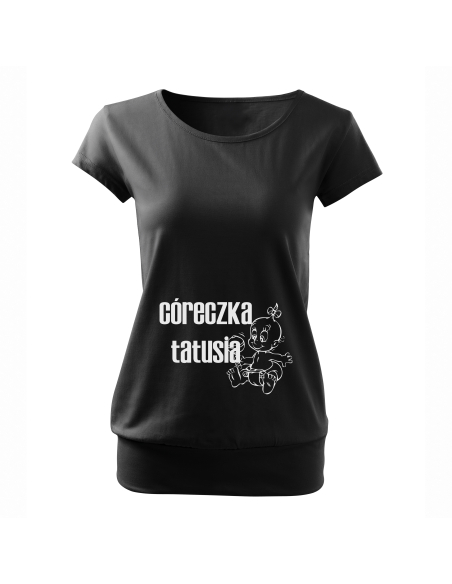 Koszulka ciążowa "Córeczka tatusia" Czarna | Wysoka jakość