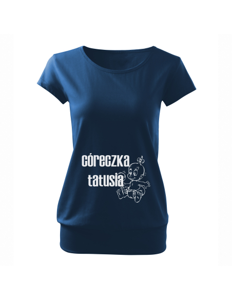 Koszulka ciążowa "Córeczka tatusia" Czarna | Wysoka jakość