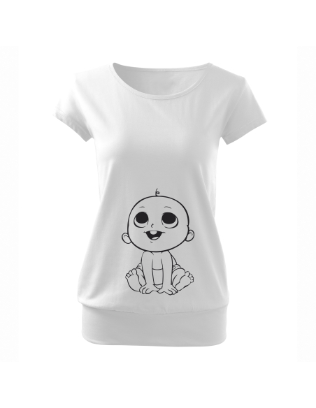 Koszulka ciążowa "Bobasek" Czarna | Wysoka jakość